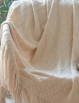Pieza Chal tejido para sofá , Cama , oficina siesta , verano , invierno cálido - Shein - FashionsVida