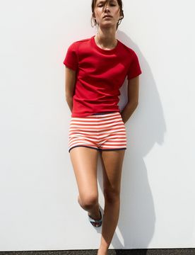 Mini Short A Righe A Coste