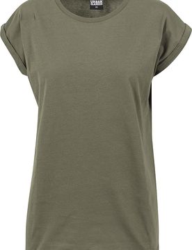 T-Shirt - Ladies Extended Shoulder Tee - XS bis 5XL - für Damen - Größe 3XL - oliv - Frauen - female