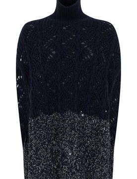 High-Collar Wool & Silk Cashmere Sweater