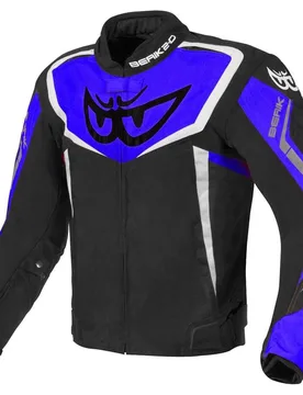 Giubbotto Moto Tessuto Tecnico 2.0 NJ-173302 Nero Blu taglia 56 - Berik - FashionsVida