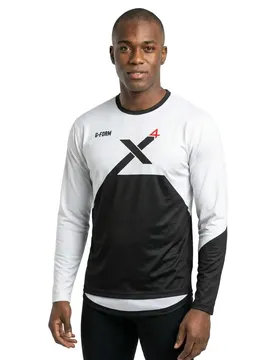 Maglietta A Maniche Lunghe Pro-x White / Black