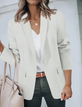 Women's Suit Blazer One Button Jacket Outfits Suit Blazer Business Casual Elegant Blazer Customize - Aliexpress - FashionsVida