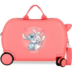 Maleta infantil 2 ruedas multidireccionales Stitch Cuddle me con capacidad de 28L