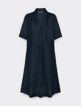 ELENA MIRO abito in lino donna blu