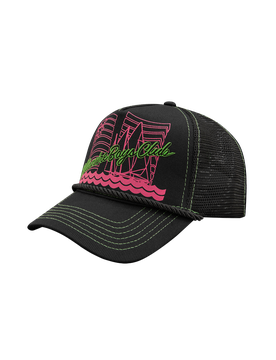 Yacht Club Mesh Trucker Cap - Black