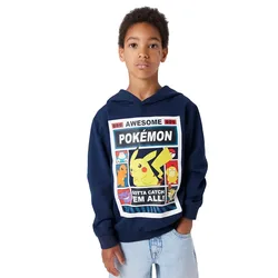 Felpa Du Pokemon Regular Navy Blazer 7-8 Anni
