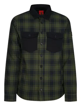 Mens Ellan Valley Regular Fit Overshirt Green - Size Small - Luke 1977 - FashionsVida