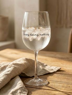 Bicchiere con scritta - clear