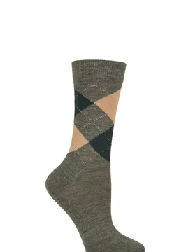 Women's 1 Pair Burlington Marylebone Melange Virgin Wool Socks Manganese Blue 3.5-7.5 Women's - Blue - Size: Small - SockShop - FashionsVida