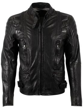Lederjacke - Highway 2 Slim Fit LAGIV - S bis 5XL - für Männer - Größe 5XL - schwarz - Männer - male - Mauritius - FashionsVida