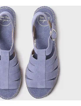 Alpargatas de cuña de mujer de serraje con hebilla - Toni Pons - FashionsVida