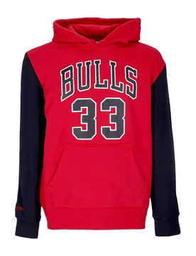 Felpa Cappuccio Uomo Nba Fashion Fleece Hoodie 1996 No 33 Scottie Pippen Hardwood Classics Chibul Original Team Colors - Mitchell & Ness - FashionsVida