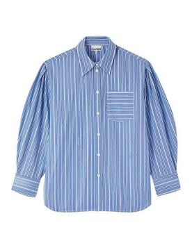 Camicia con maniche pieghettate