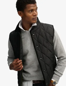 Superdry Herren Gesteppte Estate Weste Black - Größe: M - 99.99 - FashionsVida