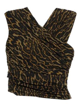 Ganni Top Con Stampa Animalier