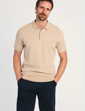 Mens Stone Cotton Short Sleeve Button-Up Polo Shirt - Size 2xl - Kensington Eastside - FashionsVida