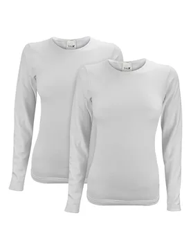 Pack Ladies Long Sleeved Thermal Top for Winter - - Size: S-M - THMO - FashionsVida