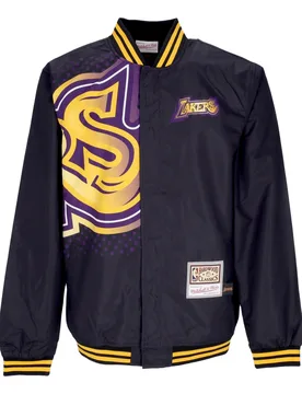 Giubbotto Bomber Uomo Nba Big Face 7.0 Jacket Loslak Black - Mitchell & Ness - FashionsVida