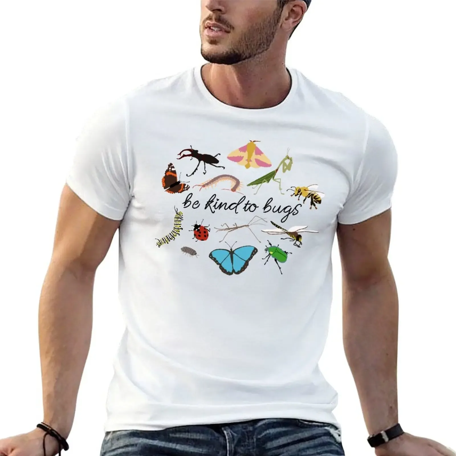 Be kind to bugs T-Shirt Basic Solid Tee for Daily Use - Aliexpress - FashionsVida