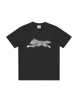 Glitter Running Dog T-Shirt - Black