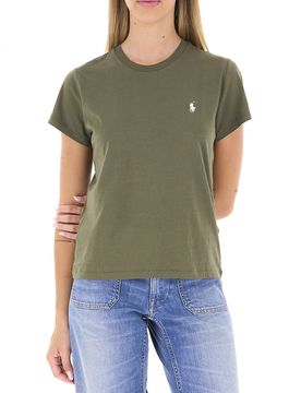 T-shirt girocollo POLO VERDE OLIVA XS