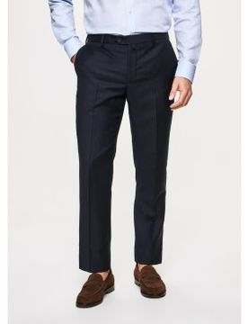 Para hombre. HM211330 Pantalón Lana Liso (40), Casual, Fiesta, Clásico