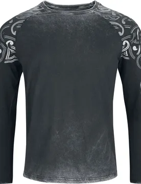 Langarmshirt - Celtic fine lines - L - für Männer - Größe L - schwarz - Männer - male - Black Premium by EMP - FashionsVida