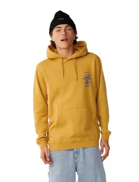 Felpa Con Cappuccio Search Icon Mustard Gold 2XL