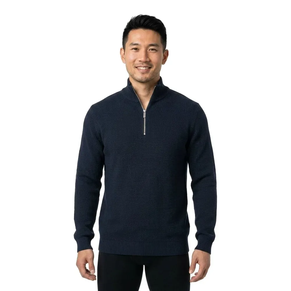 Maglione Con Mezza Zip Dane Sky Captain 2XL - Selected - FashionsVida
