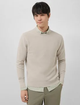 Jersey de hombre cuello redondo high twist estructura - Roberto Verino - FashionsVida