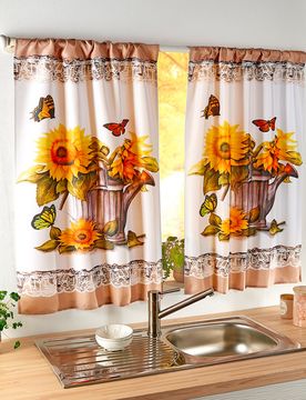 Gardinen "Sonnenblumen" 2er-Set