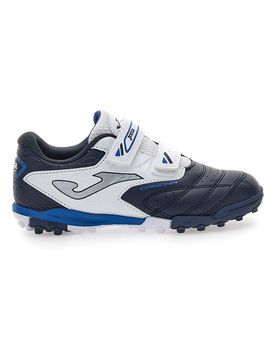 Scarpe da calcetto blu e bianche con doppio strappo Cancha JR 2503 31