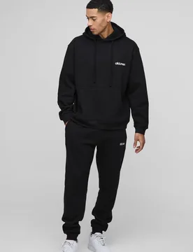 Herren Oversized Ofcl Herren Kapuzen-Trainingsanzug Black Größe Medium - boohooMAN - FashionsVida