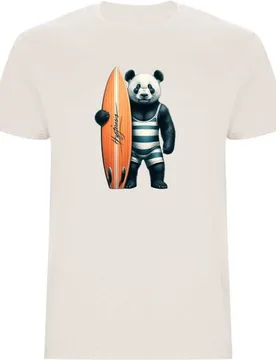Camiseta unisex Panda Surf Vintage - Hysteresis - FashionsVida