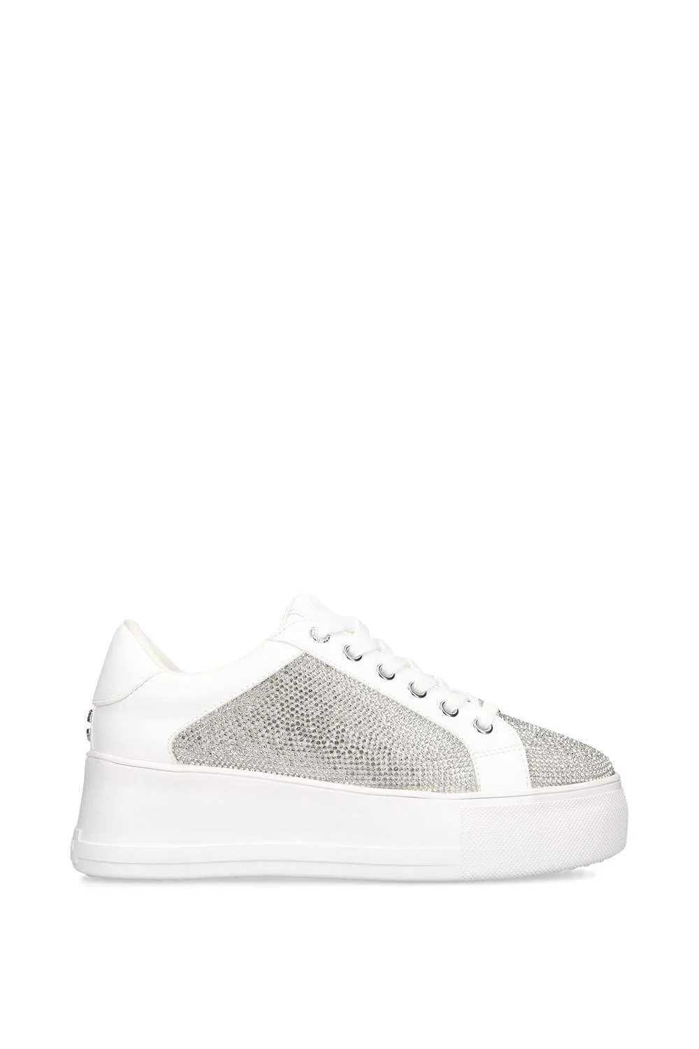 Jive Lace Up' Trainers - Silver - Size: 4 - Carvela - FashionsVida