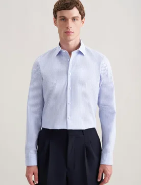 Slim Business Hemd Uni Blau M - Seidensticker - FashionsVida