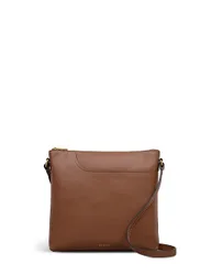 Leather Cross Body Bag Medium Brown female