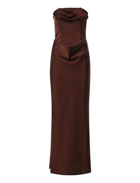Abito bustier in raso