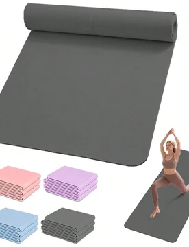 Pieza Esterilla de yoga plegable, gruesa e impermeable, cómoda y transpirable, tamaño 183*61*0,4cm, recomendada para principiantes. Acolchado suave, - Shein - FashionsVida