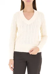 Maglione a trecce LAUREN AVORIO M