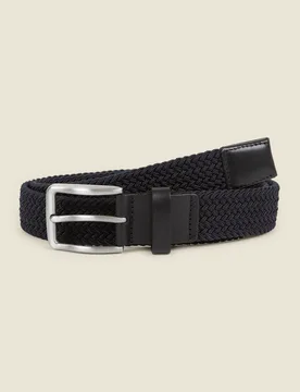 Mens Woven Casual Stretch Belt - - Size: S - Larsson & Co - FashionsVida