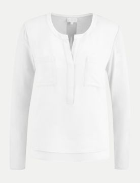 Regular-Fit Bluse Weiß XXL
