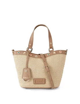 Womens Amalfi Mini Stone Bag - Beige Fabric - One Size - Carvela - FashionsVida