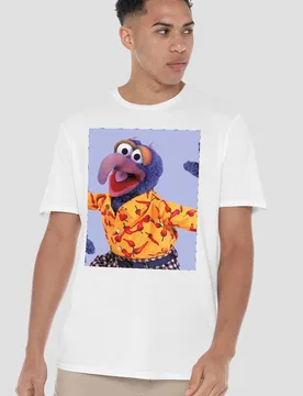Unisex The Muppets Gonzo Pose T-Shirt, White Size: XL - White - Size: XL - Disney - FashionsVida
