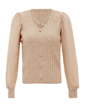 NAEMI Cárdigan beige moteado