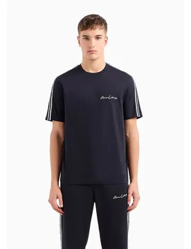 Exchange T-shirt à Manches Courtes Et Col En V 8nztsg_zj9az Navy 2XL - Giorgio Armani - FashionsVida