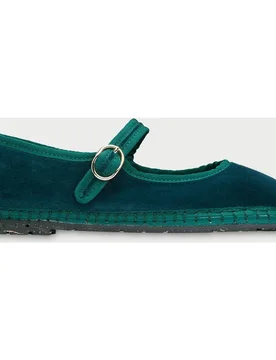 Merceditas de mujer de color verde - Flabelus - FashionsVida