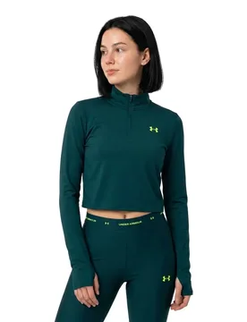 T-shirt à Manches Longues Avec Demi-zip Tech Branded Green / Green Citrine M - Under armour - FashionsVida
