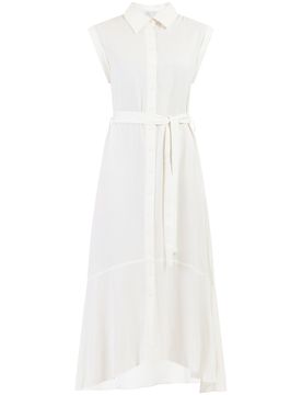 RISA Vestido camisero blanco lana